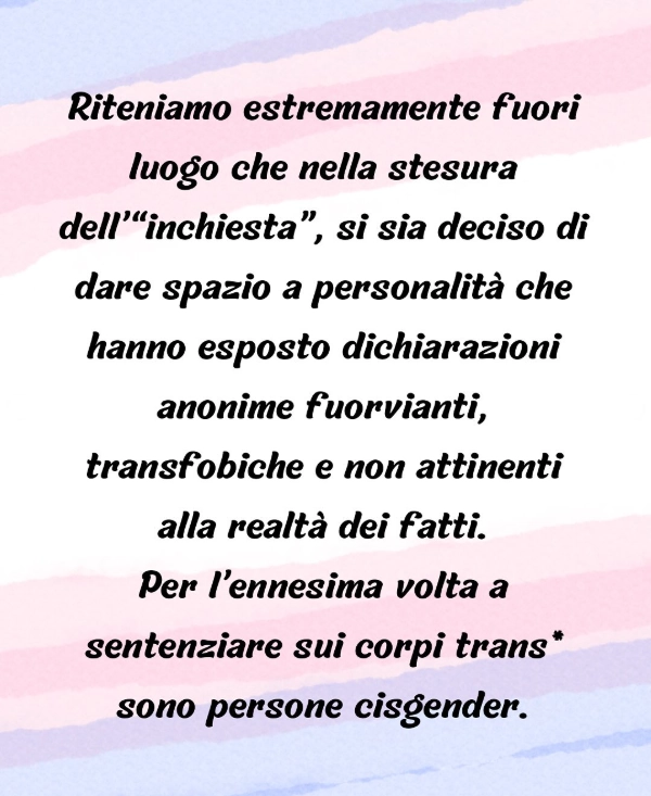 Inchiesta Transgender in Sardegna. La risposta via sociale di Trans support Sassari