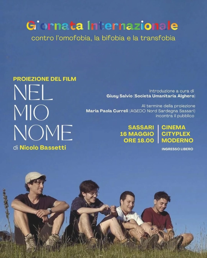 Locandina proiezione gratuita del film Nel mio nome a Sassari