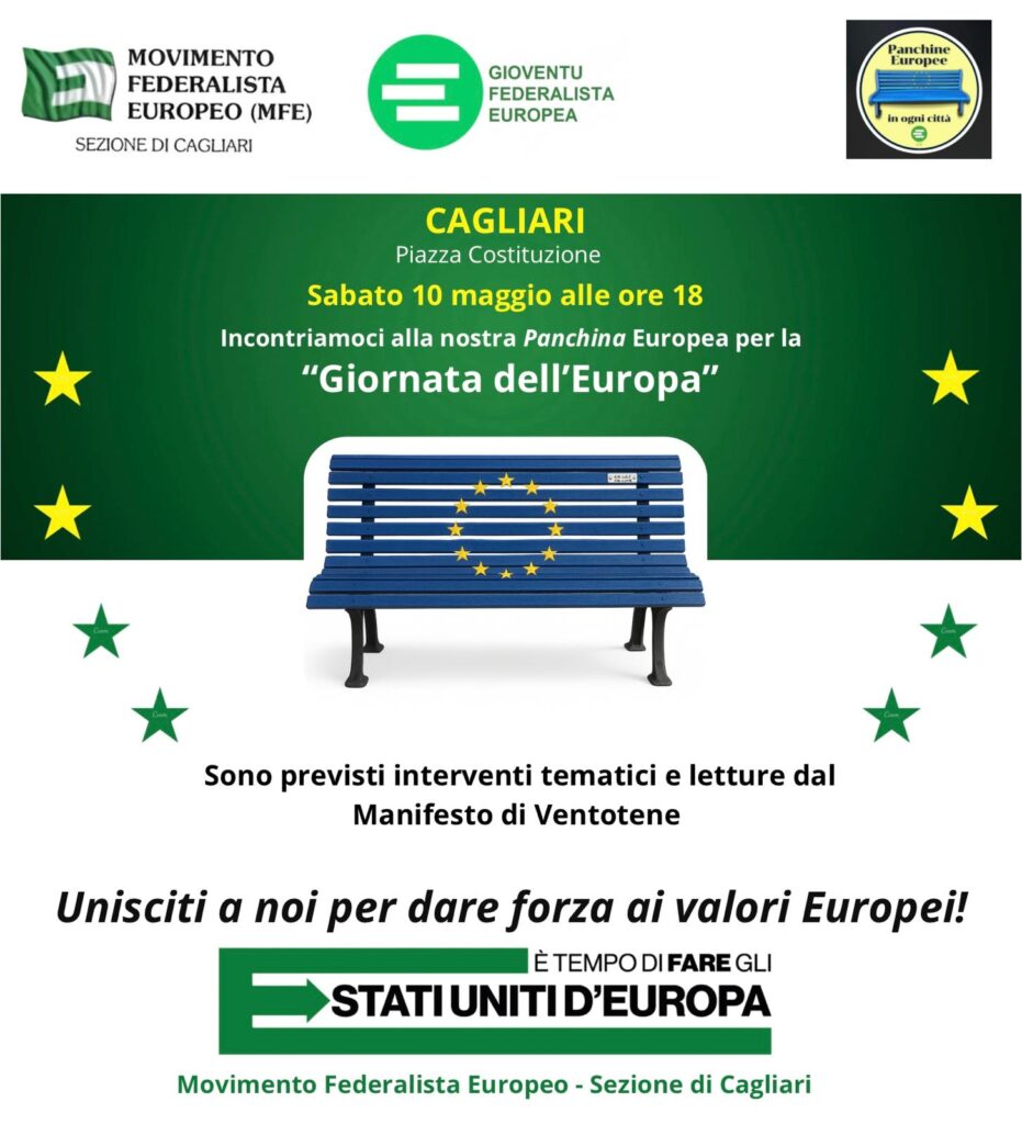 Locandina evento panchina europea di Cagliari 2025
